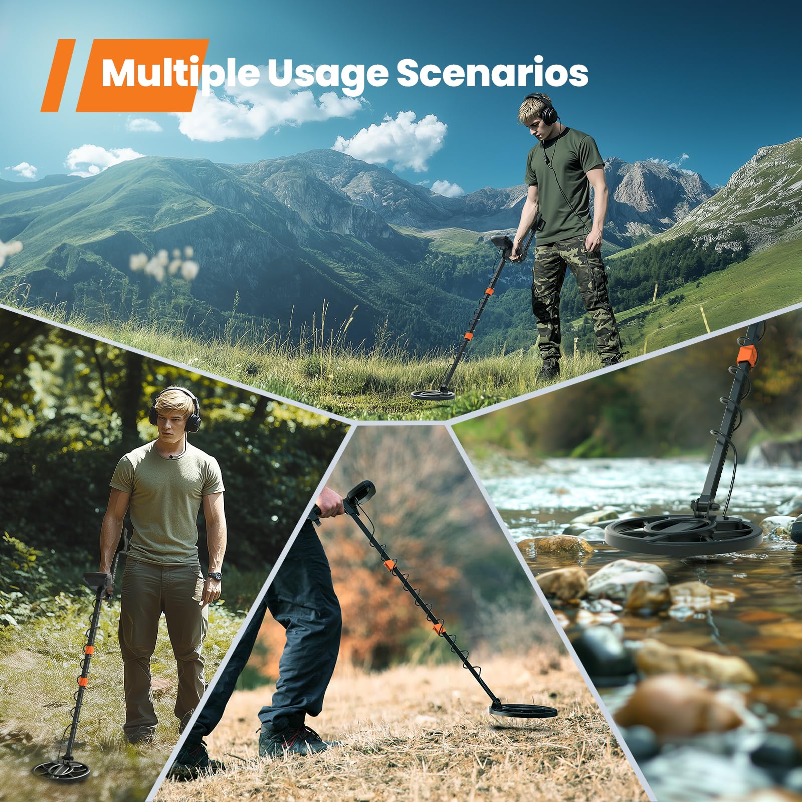 [3 OFF] Best Gift GoGonova Waterproof Metal Detector for Adults & Kids, with High Accuracy Lightweight 8" Search Coil, All Metal & Disc Modes Tool Portable