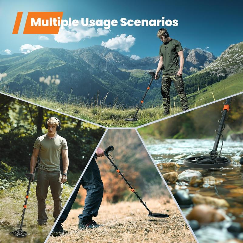 [3 OFF] Best Gift GoGonova Waterproof Metal Detector for Adults & Kids, with High Accuracy Lightweight 8" Search Coil, All Metal & Disc Modes Tool Portable