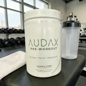 AUDAX Pre-Workout Lemon Lime | 200mg Caffeine | Energy Focus Endurance | 20 Servings | Fitness & Healthcare Supplement
