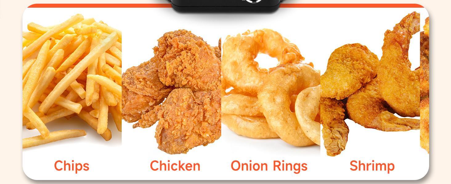 SUSTEAS Deep Fryer with Basket, 1500W Electric Deep Fryer, Temperature Control, Removable Lid, 2.6QT/1.5QT Non-Stick Inner Pot, Easy to Clean Cooker Springtok Cooking Food