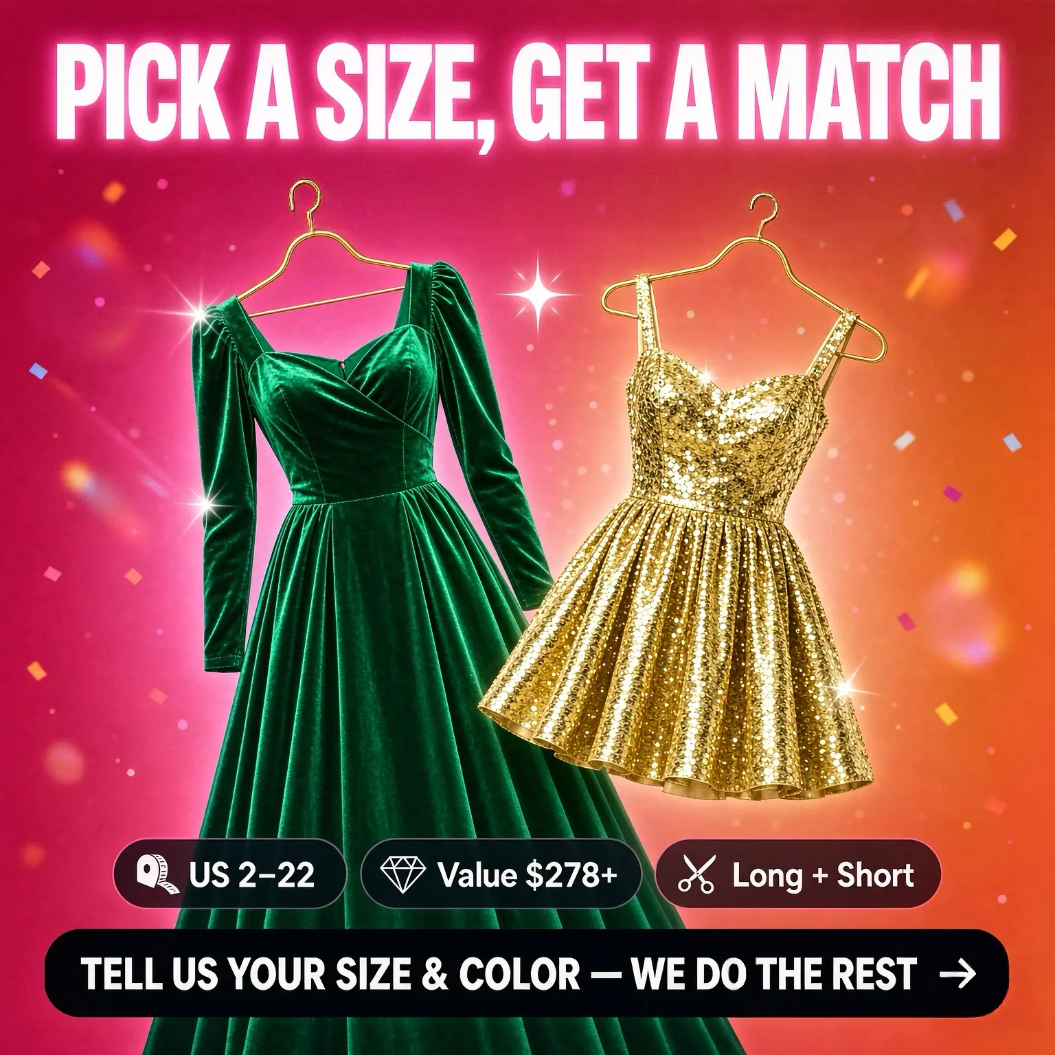 【Special Sale】Women's 2-Dress Set - Chiffon Silk Formal Dress Set, Cocktail Option for Vintage Occasions, Two Dress Set