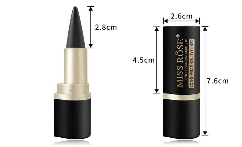 Black 2pcs Waterproof Gel Eyeliner Long Lasting Matte Eyeliner Pencil, Quick DryingEyeliner Pen, Professional Daily Makeup Accessories, Easy to use, ladies' eye makeup