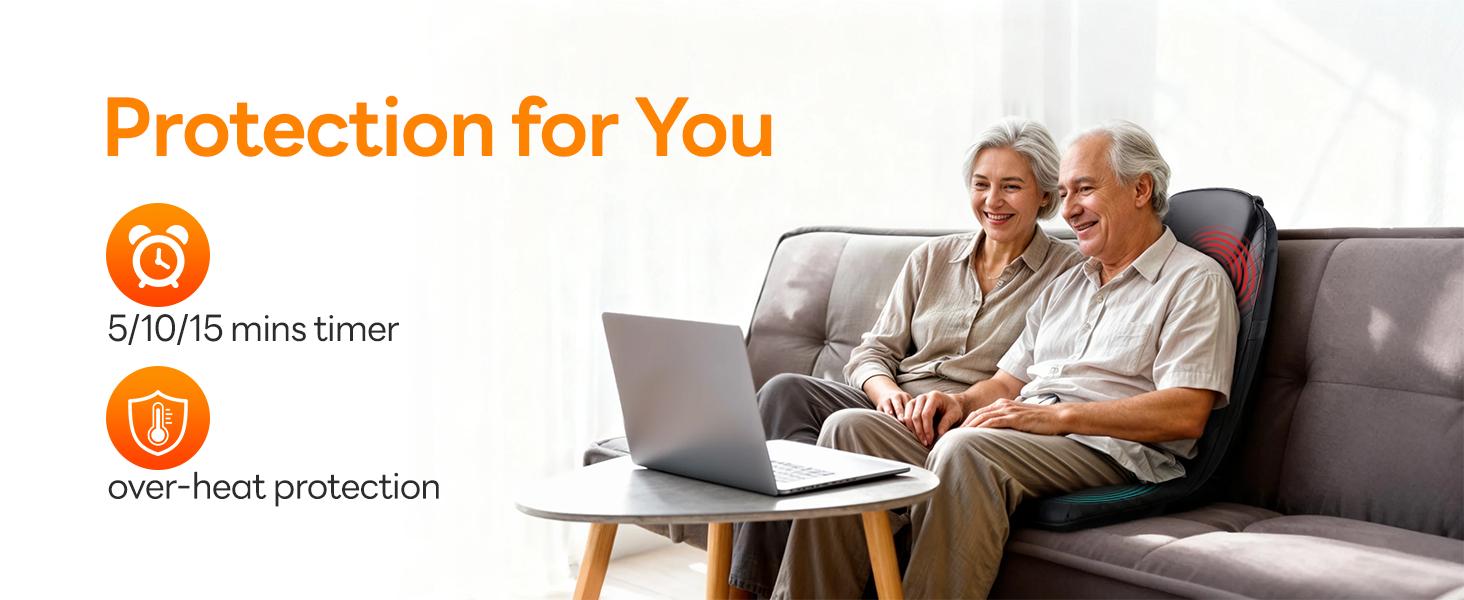 Back Massagers, Vibrating Heating Pad for Back, Massage Chair Pad for Pain Relief Deep Tissue, Shiatsu Neck and Back Massager, Back