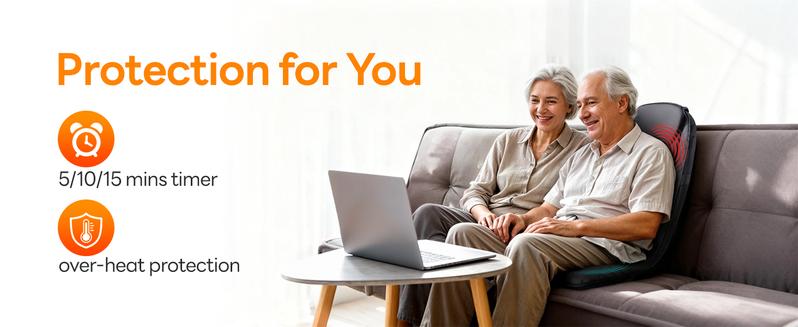 Back Massagers, Vibrating Heating Pad for Back, Massage Chair Pad for Pain Relief Deep Tissue, Shiatsu Neck and Back Massager, Back