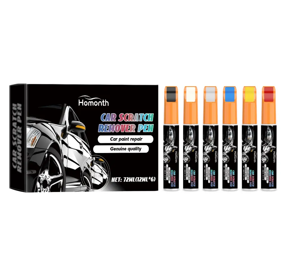 Homonth Automotive Scratch Repair Paint Pen 6-Color Kit, Automotive Scratch Repair Refurbished Paint Pen