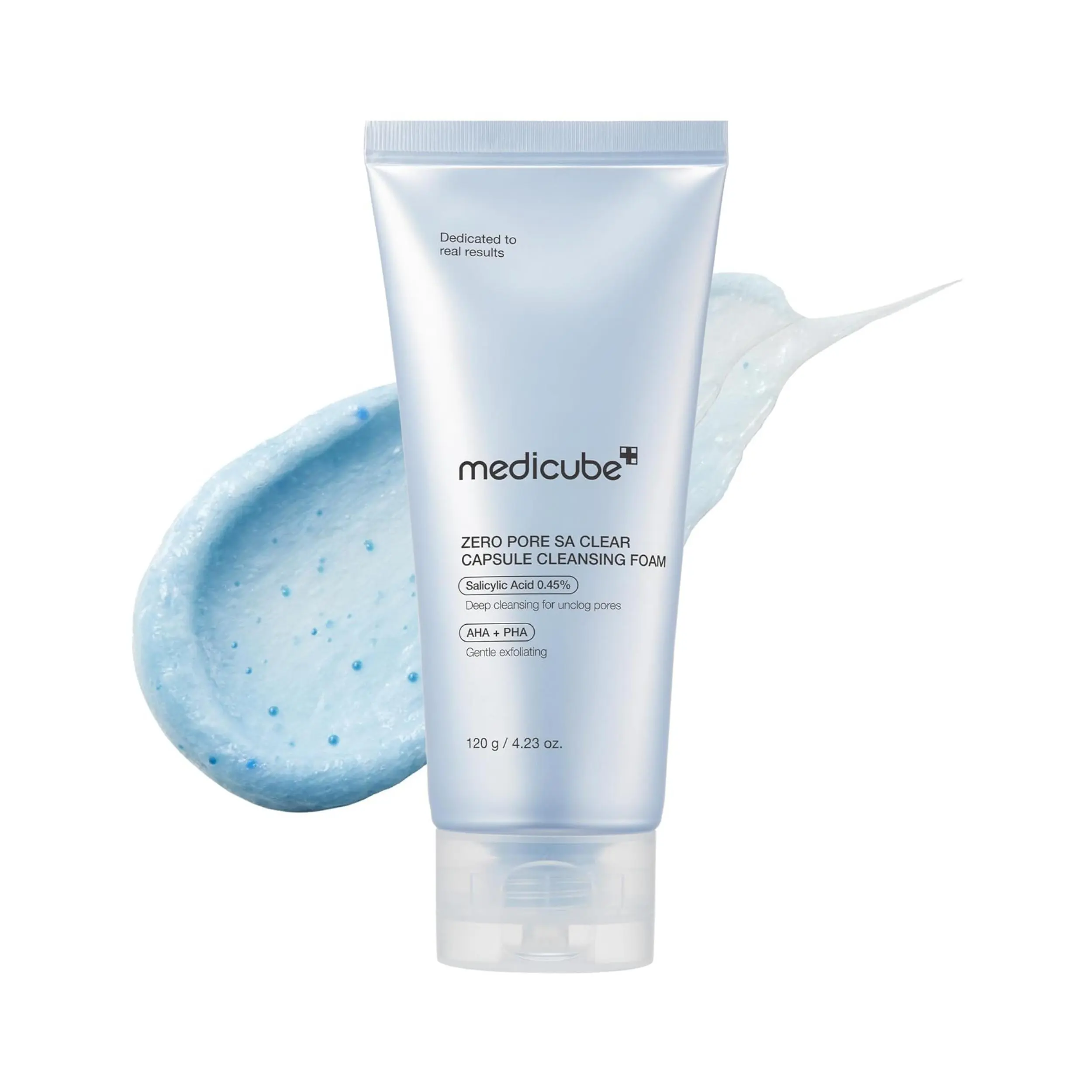 [Official Medicube Partner] Zero Pore Clearing Capsule Cleansing Foam 120g - Daily Gentle Cleanser for Skin Texture, Blackhead & Pore Care, AHA, BHA & PHA for Deep Cleansing
