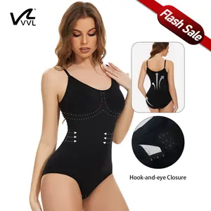 VVL Black Seamless Shapewear Bodysuit for Women – Tummy Control & Butt Lift with Adjustable Straps, Breathable & Comfortable All-Day Wear