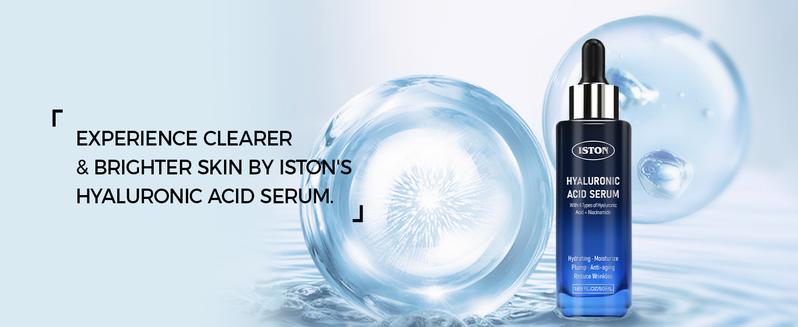 ISTON Ultra-Moisturizing Hyaluronic Acid Serum with Niacinamide Facial Plumping, Anti-Aging - 1.69 Fl Oz/50Ml