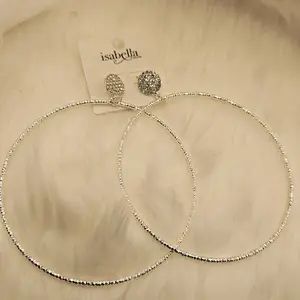 silver hoop earrings
