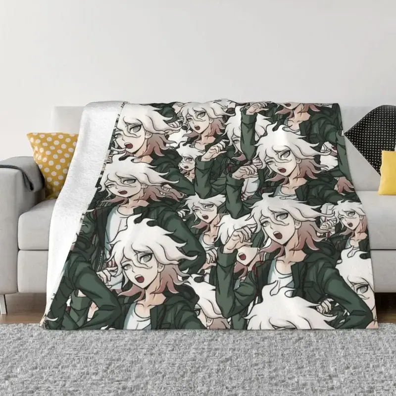 Nagito Komaeda Voice Hope Gentle Soft Cozy Throw Blanket - Breathable Warm Leisure Blanket for Sofa, Christmas Thanksgiving Holiday Gift for Family, Camping Naps