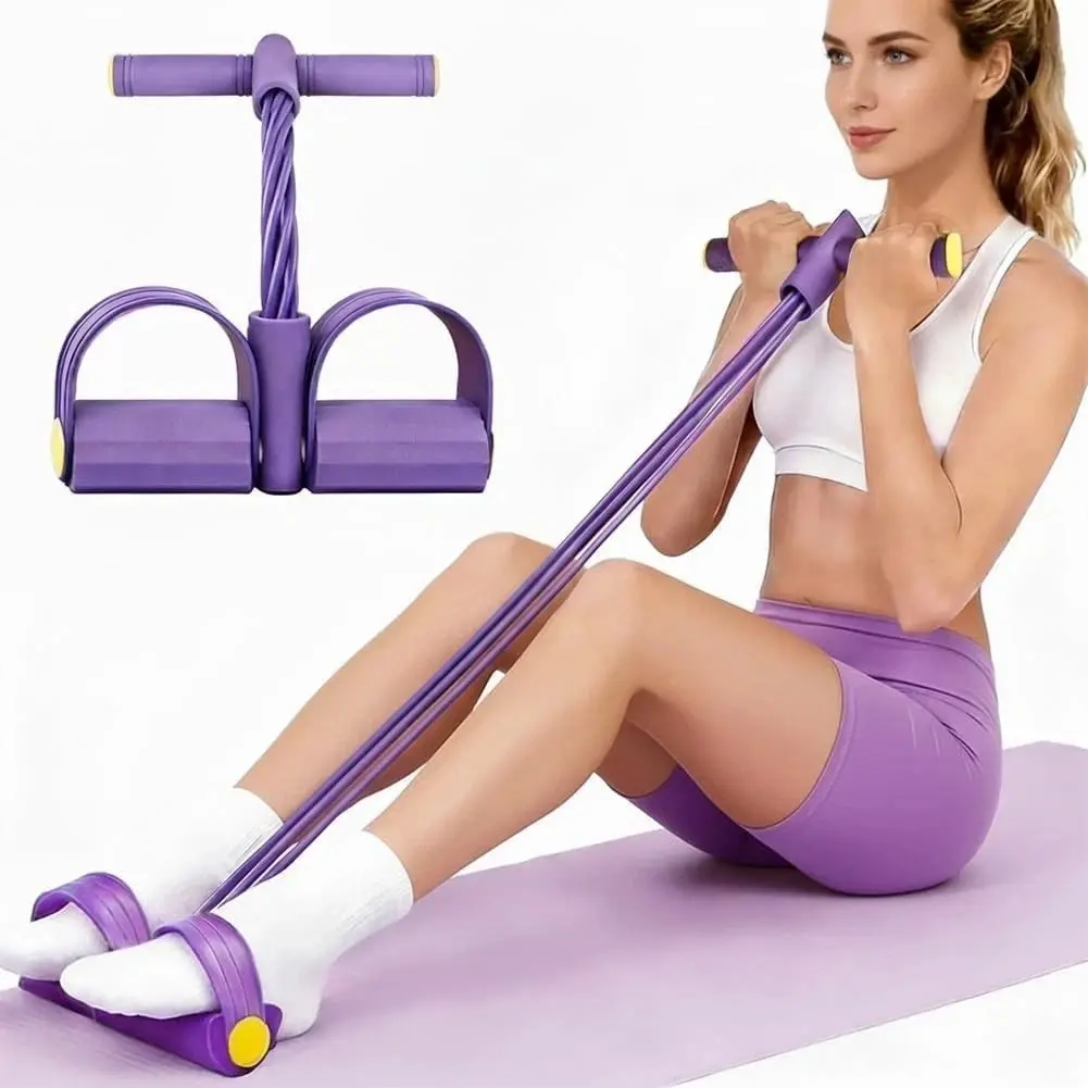 Pedal Resistance Bands with Handles - Durable 10-Tube Multifunction Workout Equipment for Home, Gym & Resistance Band Exercise Needs, Gym Stuff, Resistance Band Workout