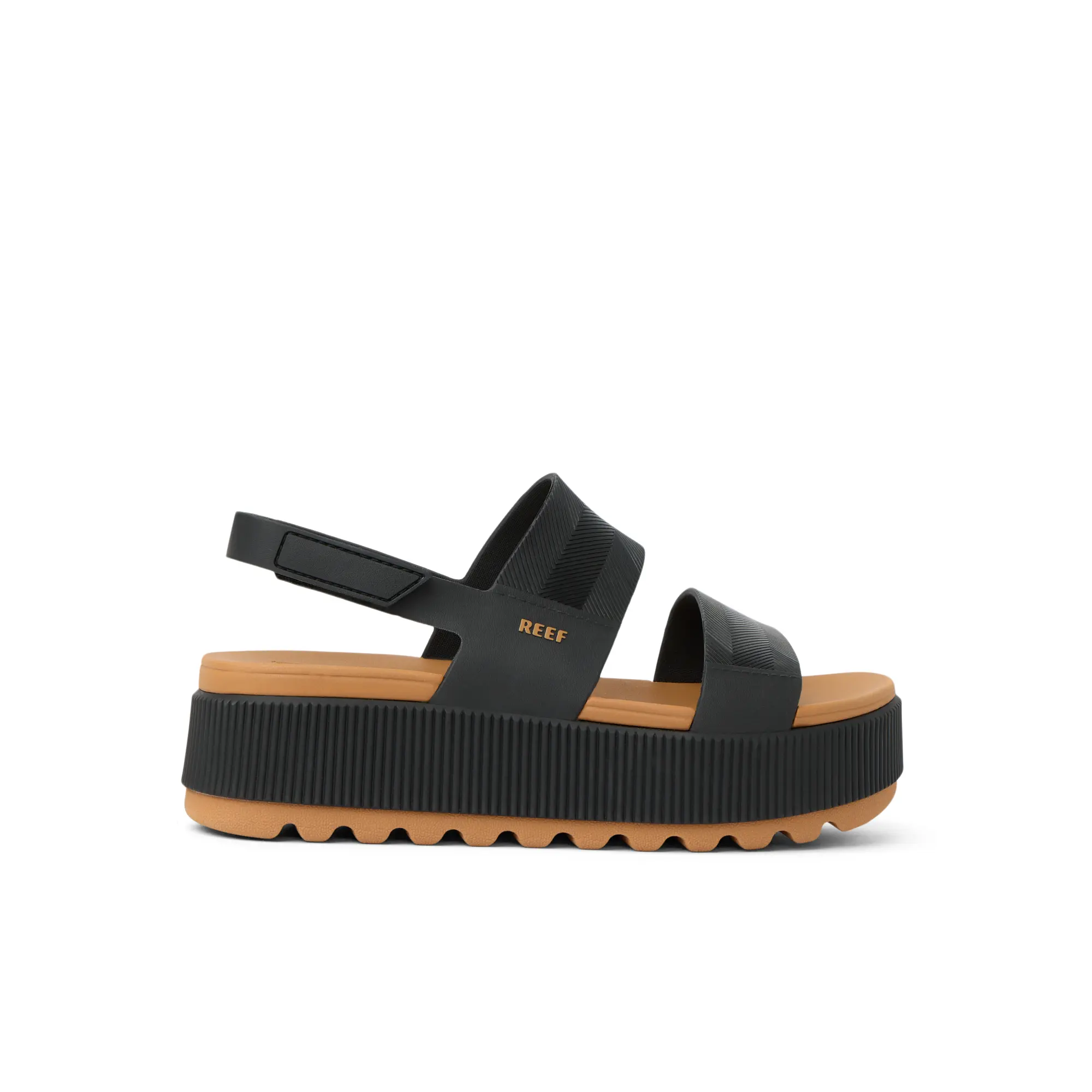 Water Vista Higher Black Cognac | Water-Friendly Platform Women's Sandal | REEF Sandals