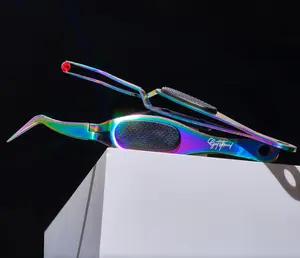 PICK ME UP RHINESTONE FACE GEM TWEEZERS - EYELASH TWEEZERS - Stainless Steel Cosmetic