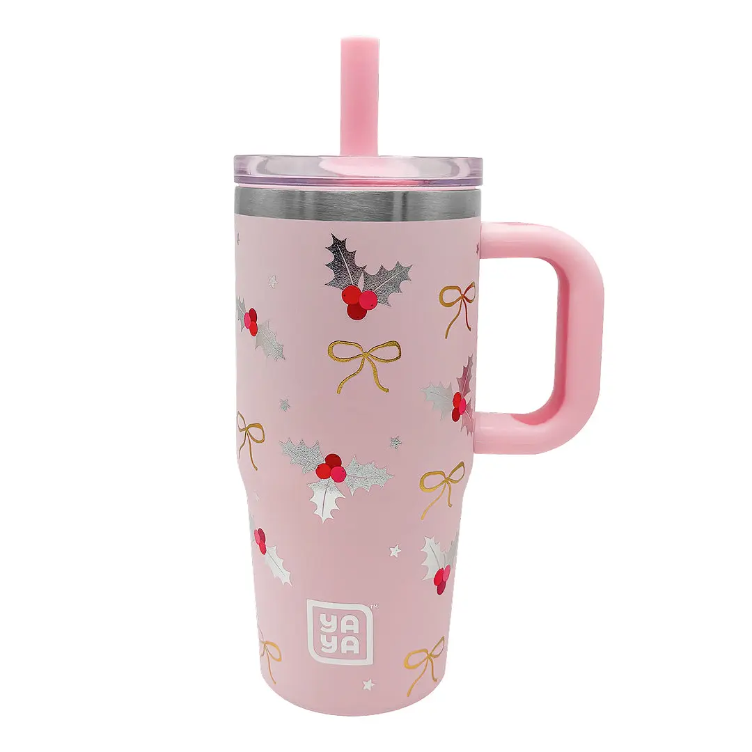 YAYA My First Tumbler | 12oz Stainless Steel Toddler Cup with Straw | Spill-Resistant | Christmas & Halloween Designs