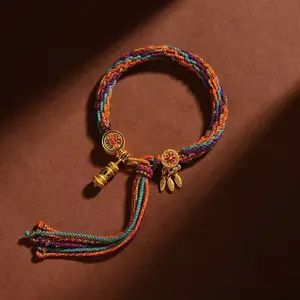 Prayer Wheel Woven Blessing Bracelet