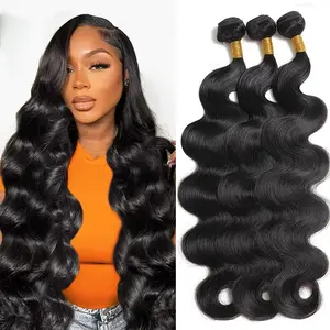 Ramiss Brazilian Body Wave Hair Bundles Raw Hair Bundles 1 3 4 Pcs/Lot Quick Weave Extensions Body WaveHuman Hair Bundles with Closure