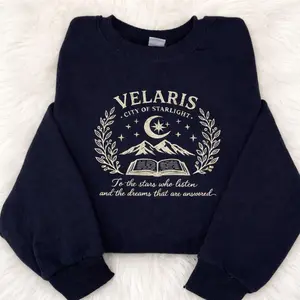 Embroidered Velaris Embroidered Sweatshirt, Velaris City Of Starlight Embroidered Hoodie, City of Starlight, SJM Sweater, ACOTAR Shirt