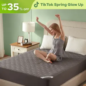 【BEDLORE】Big Copper Coin Pattern Waterproof Mattress Protector, Soft & Dirt-Proof Fabric with Deep Pockets (Fits 6–18 Inches), Ideal for Bedroom, College Dorm & Hotel Use