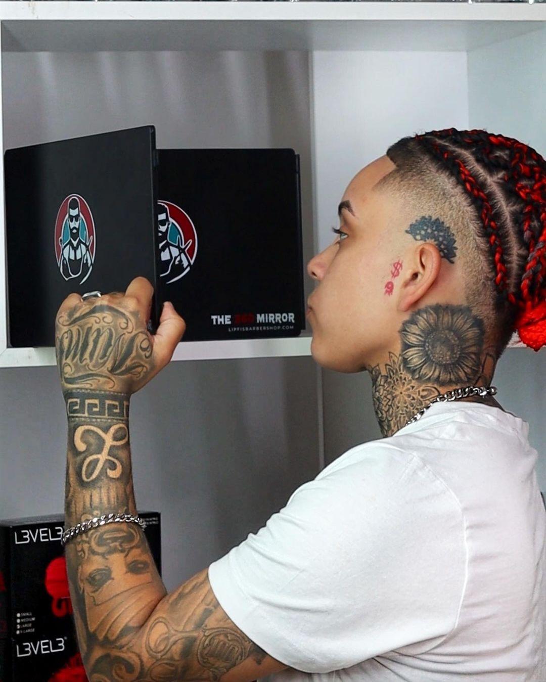 LIPFI'S 360 Barber Mirror – 3 Way Mirror for Self Hair Cutting, Adjustable Trifold Barber Mirror, 3 Sided Tri Fold Self Haircut System for Men & Women Braiding, Professional Mirror for Fades, Lineups, Tapers & Grooming, Folding Mirror for Home & Barbers