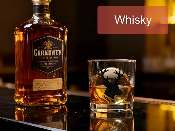 WIBIMEN 2.5-Inch Spherical Ice Ball Molds – Christmas Luxury Gold Gift Box, Perfect for Whiskey & Holiday Cheers