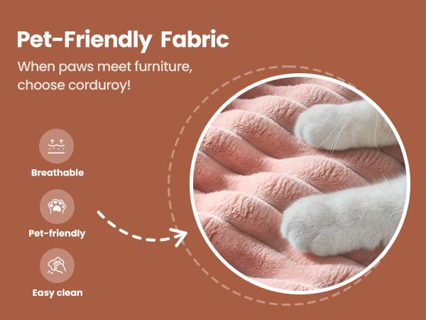 WEAXTY Boneless Circular Couch Round Sofa Chair Plush Corduroy Sponge Sofa Chaise Lounge Oversized Sleeper Round Chairs Bean Bag for Living Room,Lazy Sofa