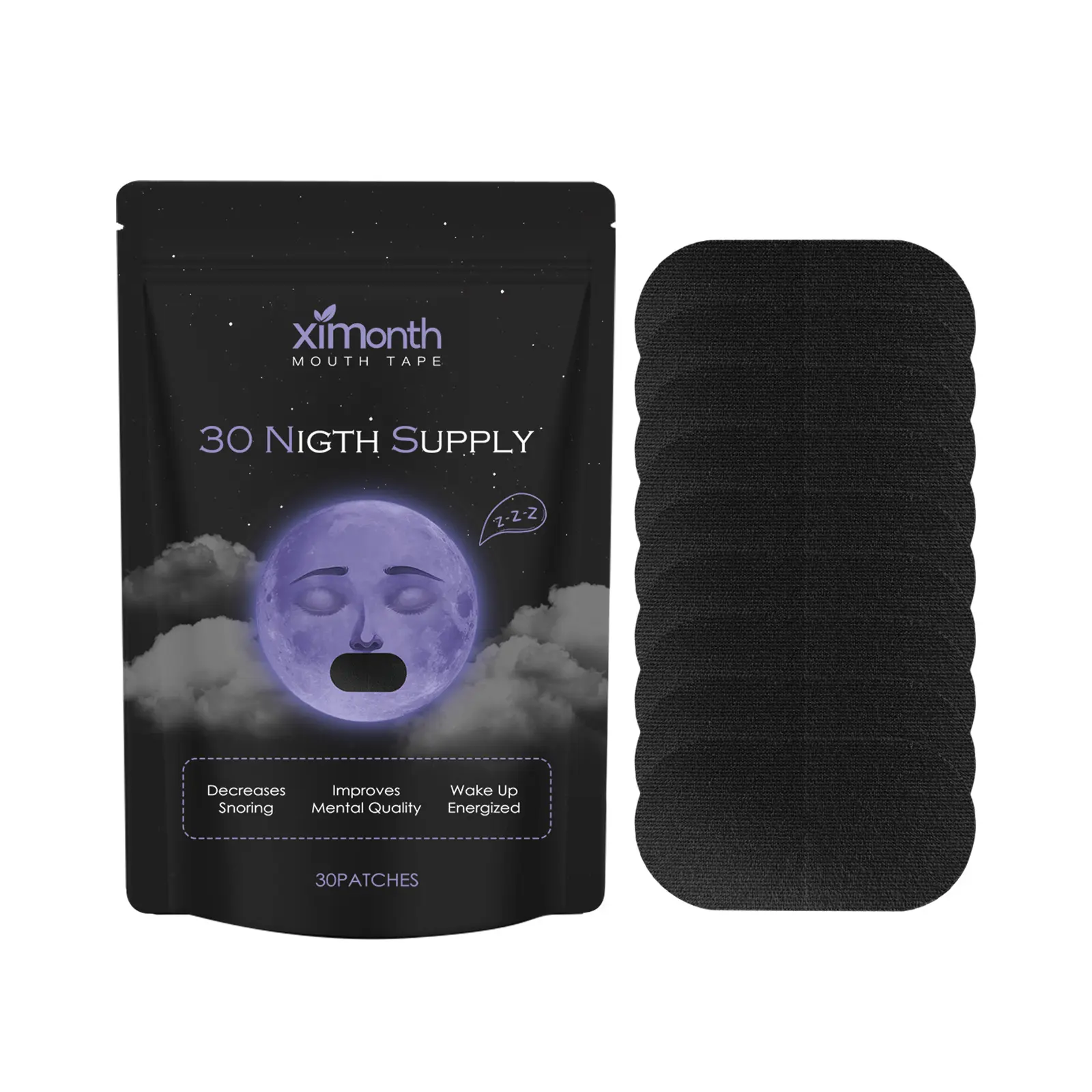 Anti-Snoring Sleep Mouth Strips (30 Packs), Comfortable Mouth Strips Naturally Stop Snoring, Breathable and Hypoallergenic Skin-Friendly Easy to Apply and Remove, Suitable for All Ages