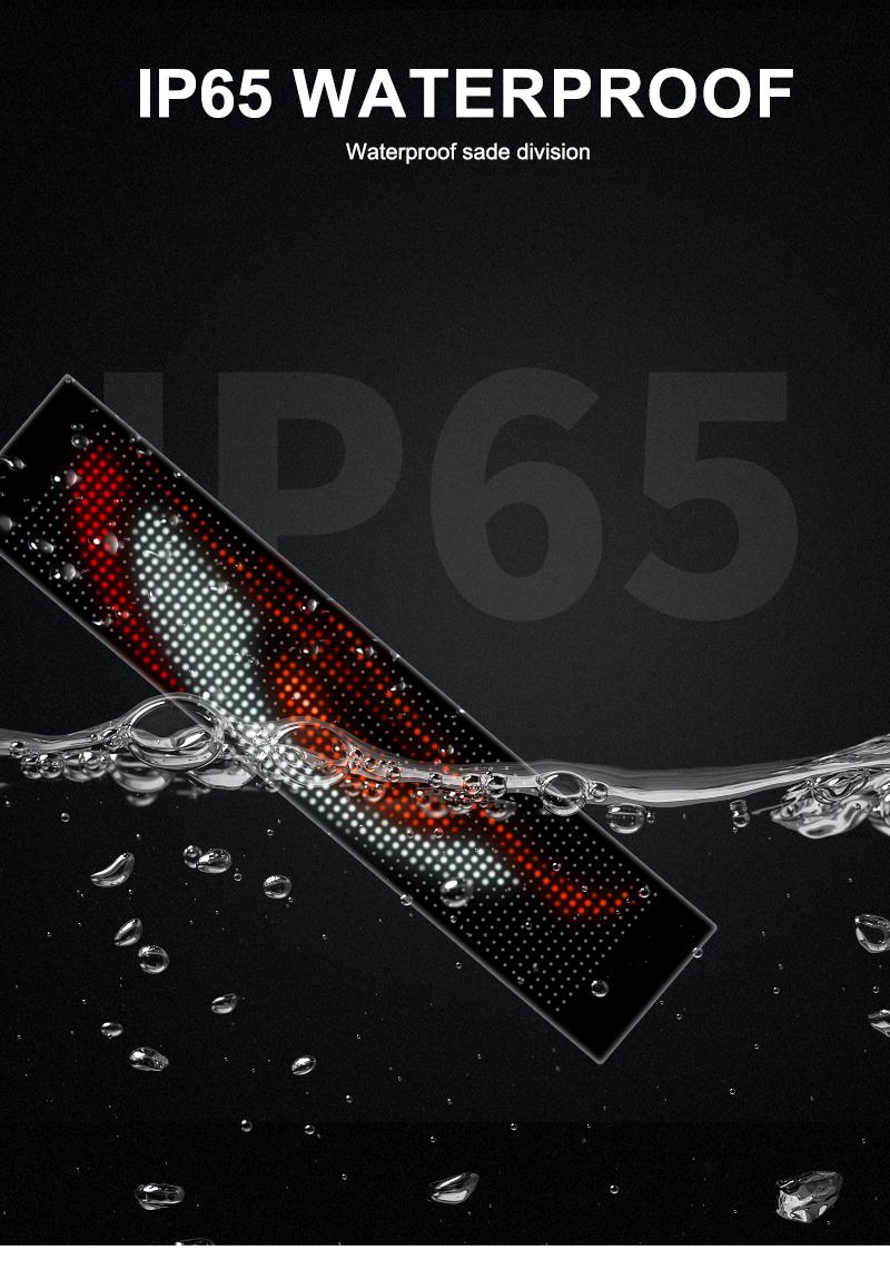 Programmable LED Devil's Eye Lights USB Power IP67 Waterproof Remote App Control Scrolling Windshield Display for Cars Trucks Halloween Christmas Gift Car Decorations 2Pcs 24"X5" LED Matrix Panel - Vehicle