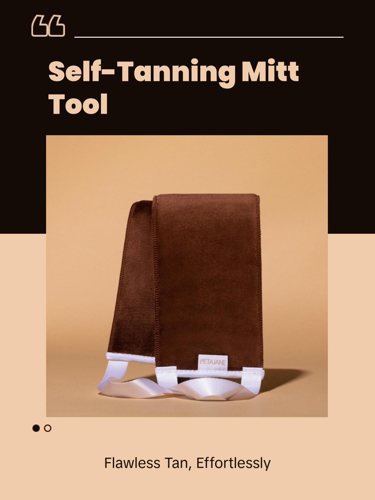 Back Self-Tanning Applicator Mitt - Perfect for hard to reach areas like the back and neck, Ensures are flawless self-tan application, Soft Velvet
