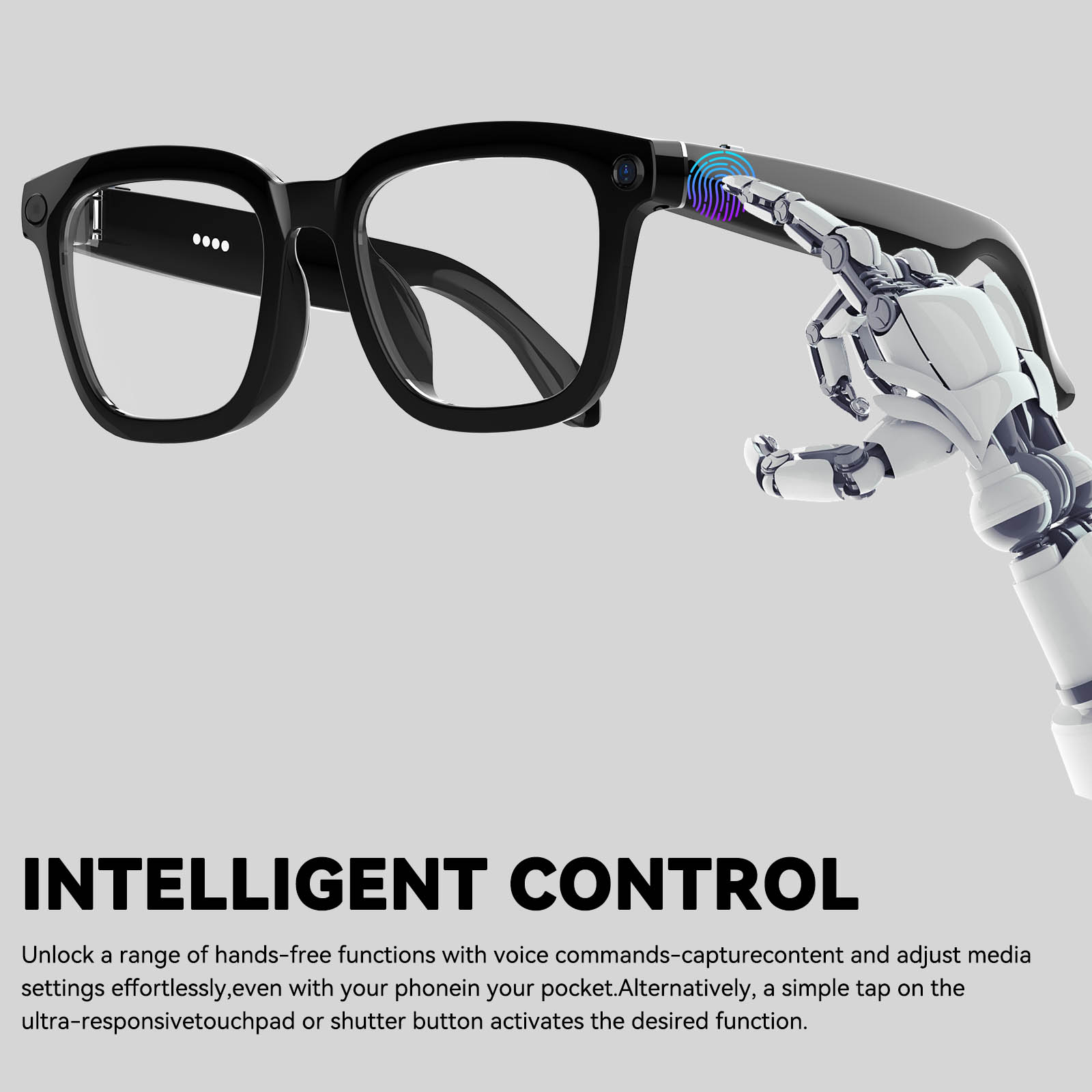 2026 New Smart AI Camera Glasses with 8MP Photochromic Lenses ,Button Touch Adjustment for Travel Outdoor Adventures Hands-Free Photography 139+Languages Real-Time Translation Bluetooth Wireless Wearable Video Recording