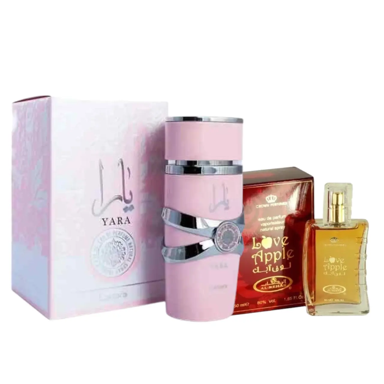 2 Pack of Yara for Women EDP 100ML by Lattafa and love Apple 50 ml perfume