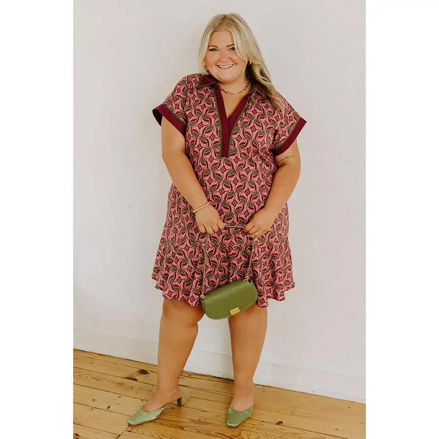 Cider Dreams Mini Dress in Sangria Curves