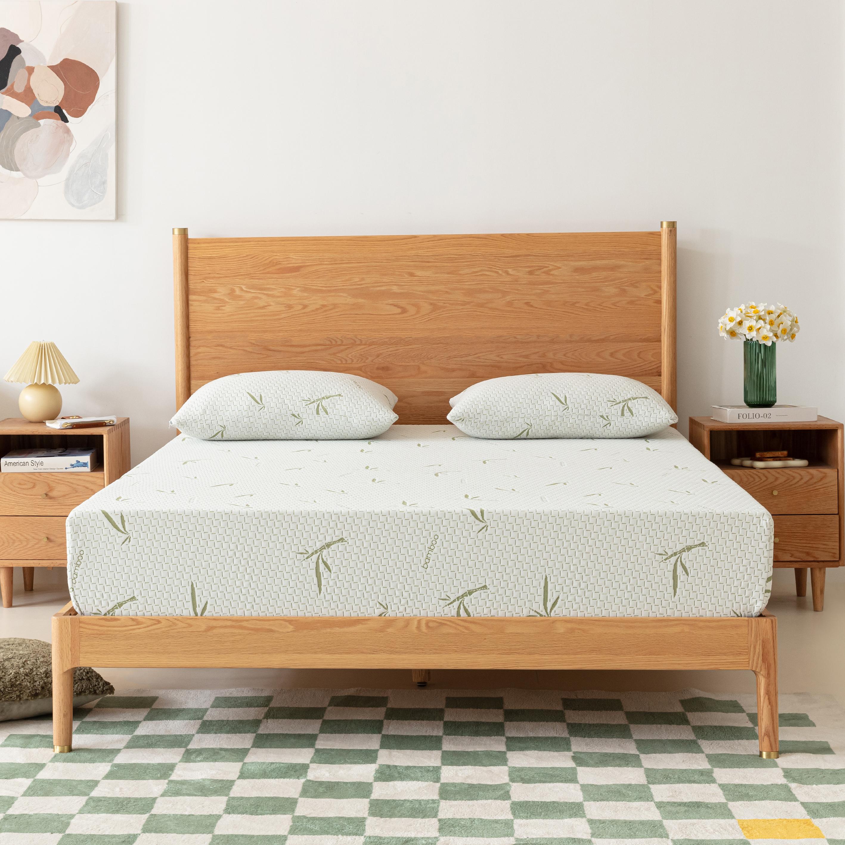 Dreamer Green Tea Gel Memory Foam Mattress with Bamboo-Rayon Fiber Cover, Twin Full Queen King Moisture Absorption Modern Design