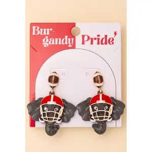 Melanie Game Day Elephant Footballer Dangle Earrings