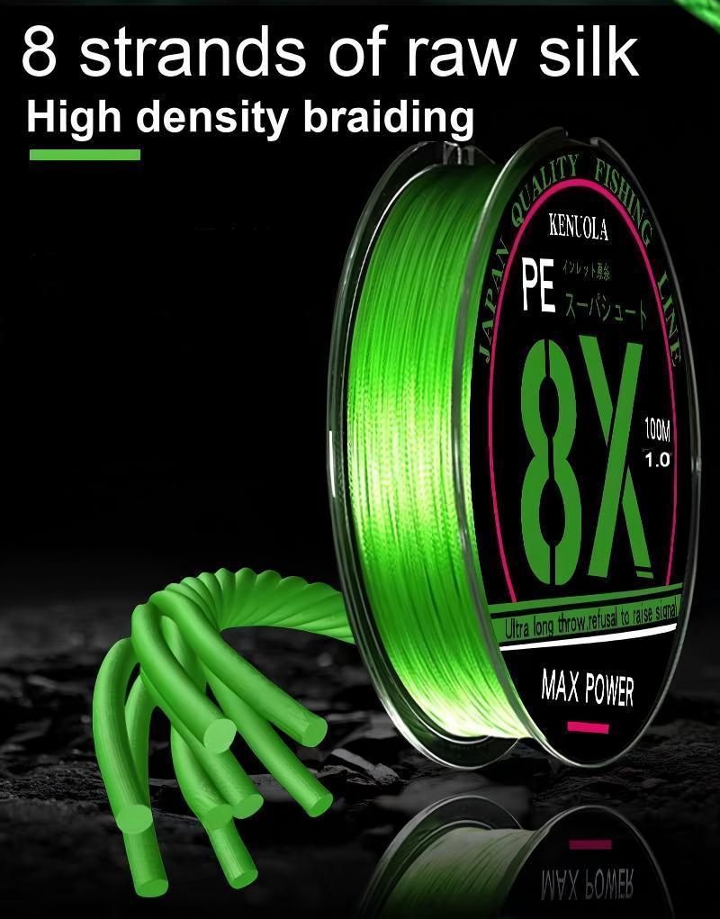 8X Braided Fishing Line - 100 metrs, Pro Grade Performance for Saltwater & Freshwater Rotary Tool Fishing Lure Set squirrel  bait