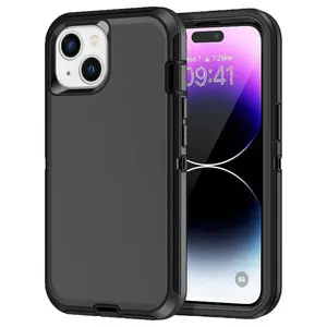 Entronix Heavy Duty Case for Apple iPhone 15/14/13 - Triple Layer Bumper Cover, Protective Smartphone Accessories Protection Wireless Dustproof Handle
