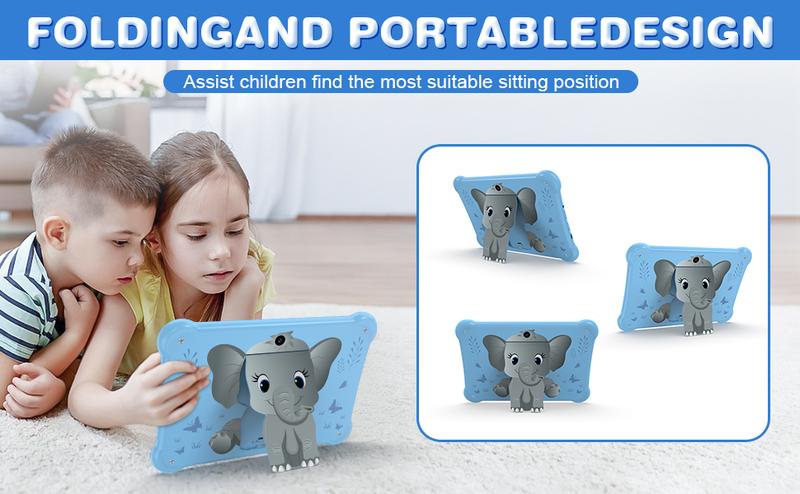 Redbeat B1 Kids Tablet: 6GB (2+4)RAM + 32GBROM expandable to 1 TB, built-in stand, 3G network, parental controls, 5G Wifi, eye health mode, drop-resistant design.for New Year, birthdays,or holidays, Gifts.pritom teléfono Cellphone Smartphone