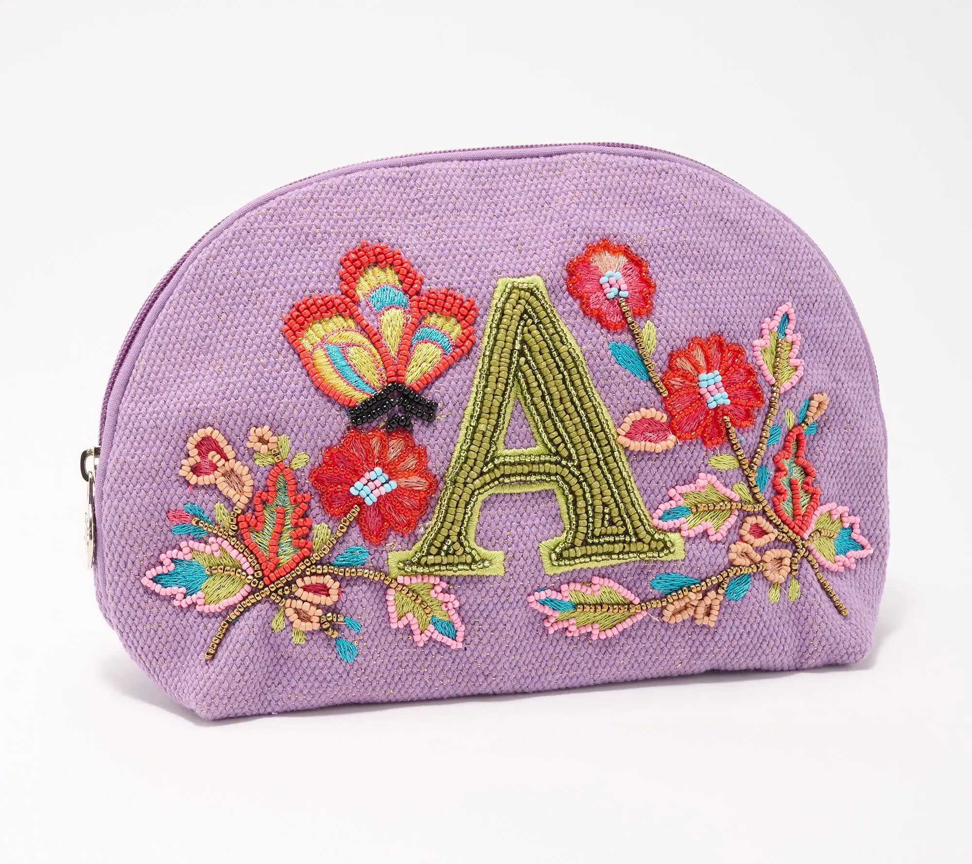 America & Beyond Embellished & Beaded Initial Pouch