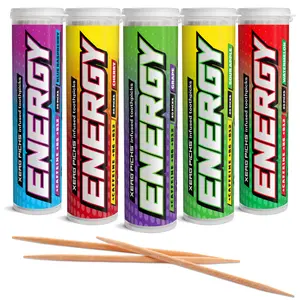 Xero Picks Energy Infused Flavored Toothpicks 5 Pack Variety, Sugar-free, Zero Calories, Boost Energy