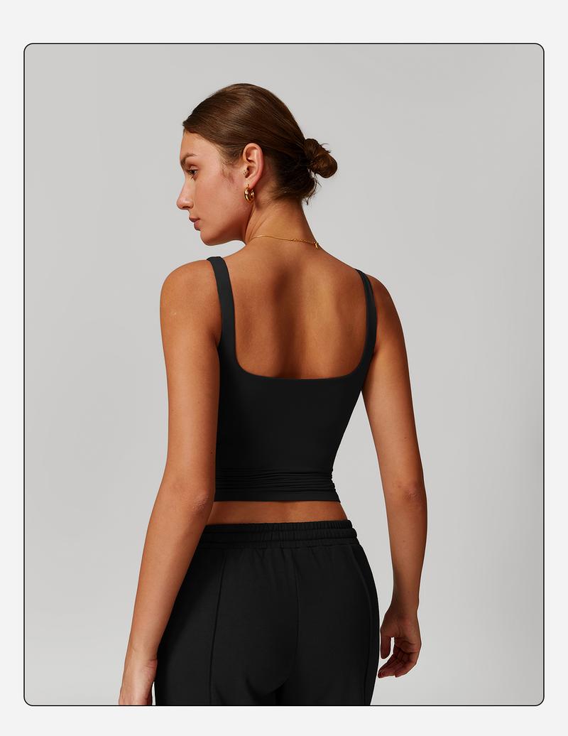 MFVIM Women's Solid Color Sports Tank Top High Performance Activewear with Tummy Slimming Design Breathable Sleeveless for Yoga Gym Workouts All Seasons Suitable for Women's Sportswear Day Gift Athletic Shirts Athletic Style Gymswear workout tops