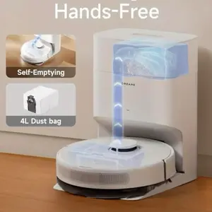 D10 Plus Gen 2 Robot Vacuum and Mop with Self-Emptying Base for 90 Days of Cleaning, 6000 Pa Suction and LiDAR Navigation, Obstacle Avoidance, Wi-Fi Connected