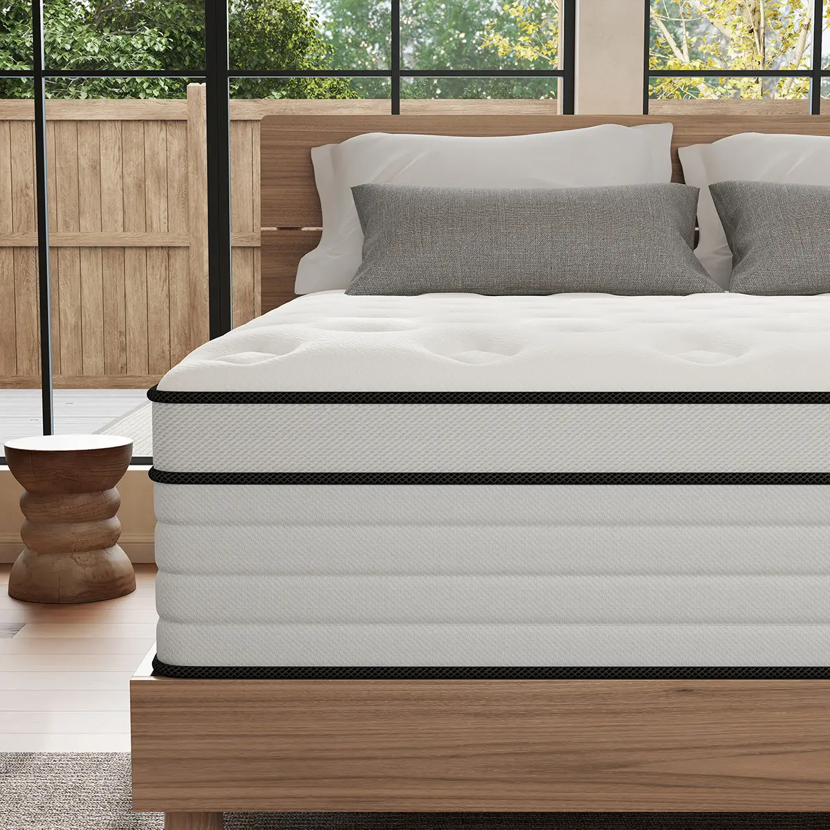 Hybrid Mattresses (12/14in Euro Top) – Queen, King, Full, Twin Sizes, Bed in a Box, Medium Firm Pocket Spring Memory Foam, Motion Isolation, Back Pain Relief, Cool Breathable Mattress for Deep Sleep, All Mattress Sizes, Euro Top Mattress