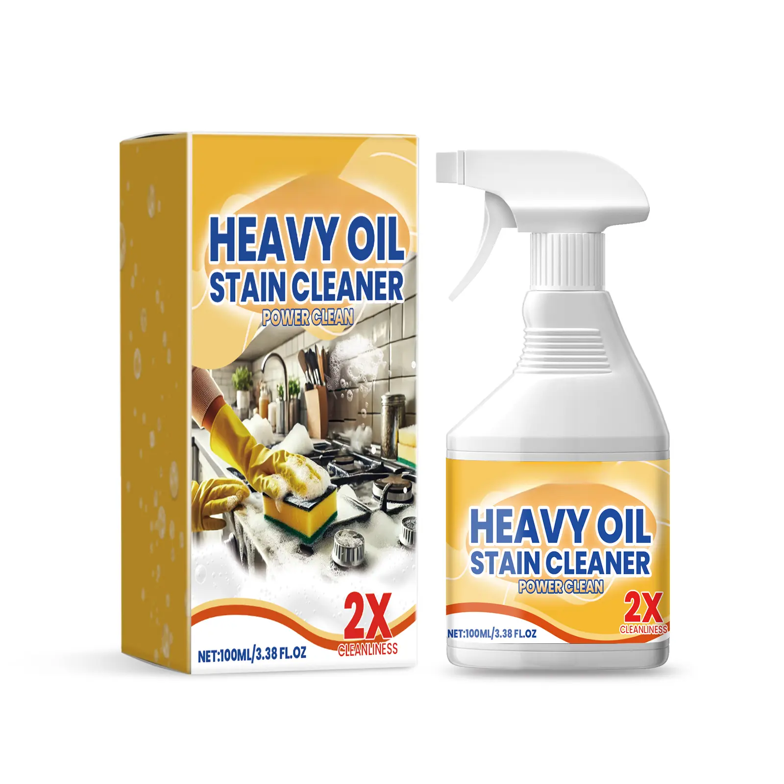 EDTA-Based Heavy-Duty Spray Kitchen Cleaner, Alkaline Degreasing Ready-to-Use Household Cleaner for Kitchen Ventilators and Utensils Decontamination, Alkaline Kitchen Cleaners, Degreasing Kitchen Cleaners