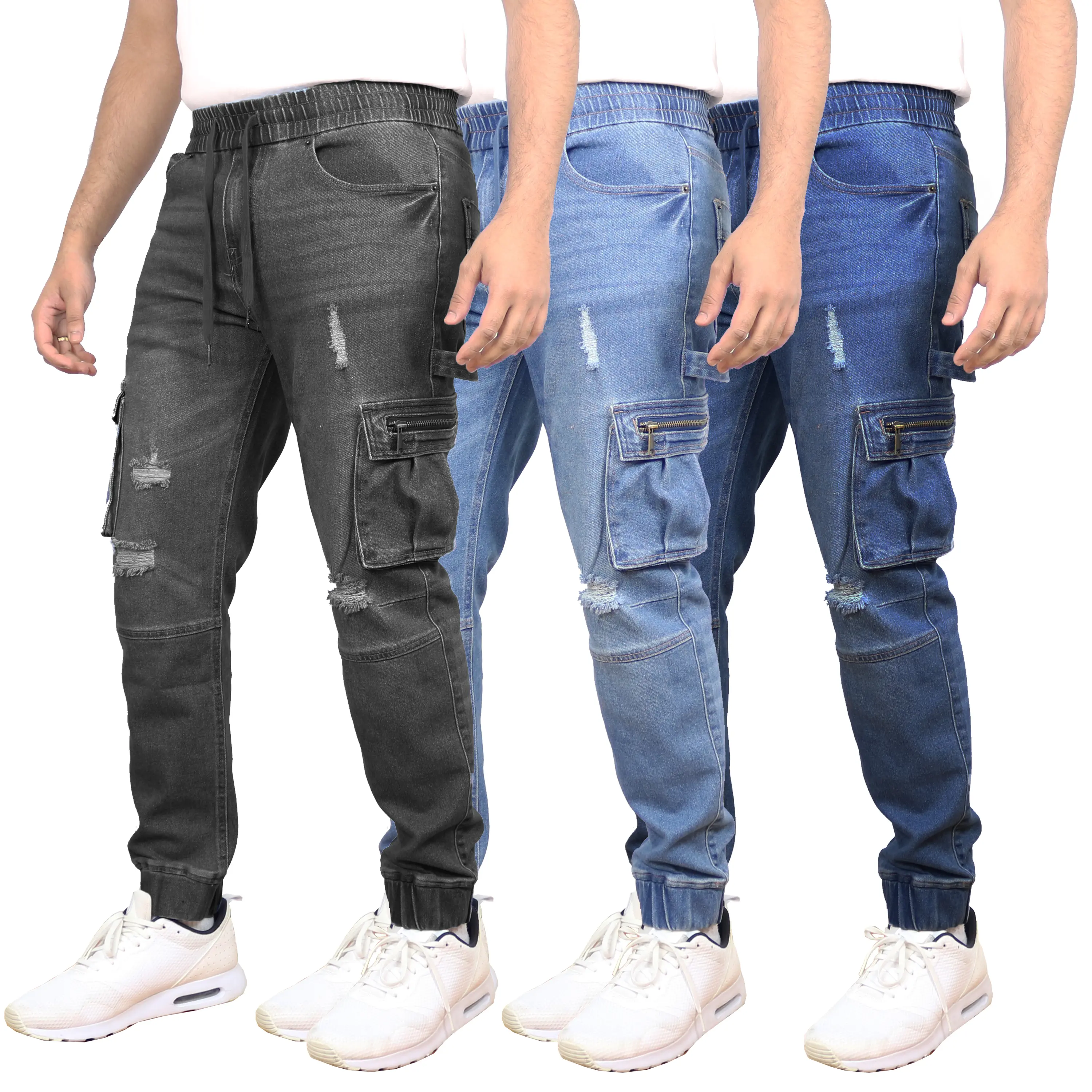 Mens Single Stretch Cargo Carpenter Jean Jogger