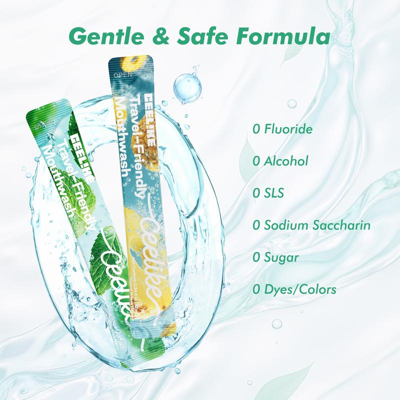 CEELIKE Mouthwash Value Set, Large Capacity, Travel-Friendly