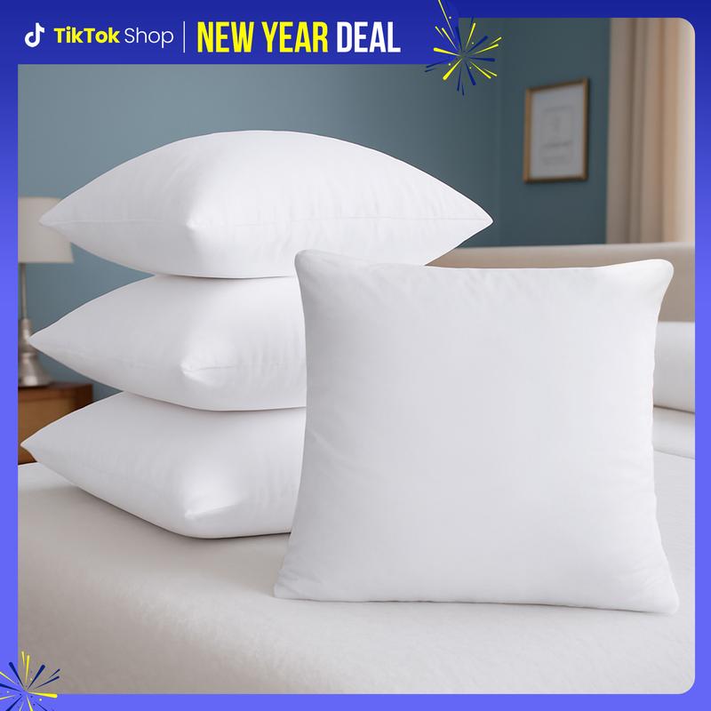 Utopia Bedding White Soft Throw Pillow Inserts – Multiple Sizes & Packs – Plush Brushed Fabric, Breathable & Durable – Sofa, Couch & Bed Decorative Cushion Inserts