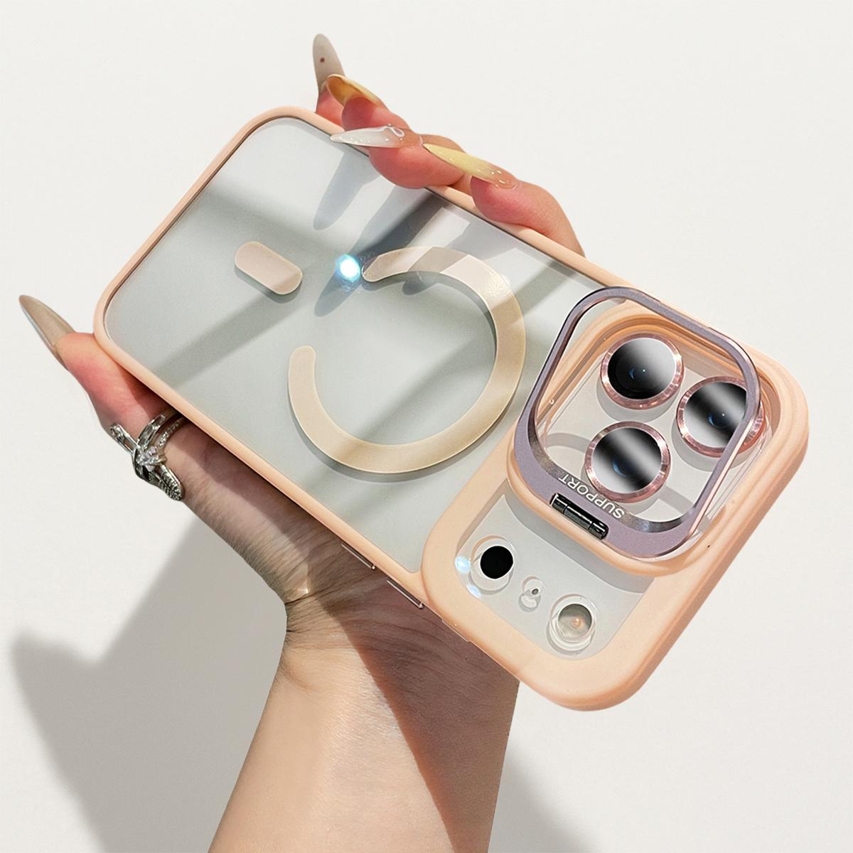 Clear Magnetic Case for iPhone 17 Pro Max 17 Air 16 15 14 13 12 Pro Max with Camera Kickstand Compatible with MagSafe Military-Shockproof Protective Back Cover Drop Protection