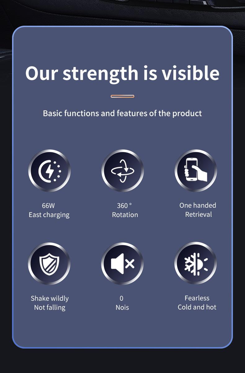 Wireless Charging and Max 66w wired super charging Car Phone mount  Magnet Plug Charging Stand for Android and  Iphone 17 16 15 14 13 12 Pro Max Samsung In Car Mount