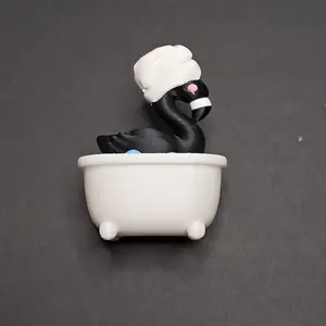 3D Printed Flamingo in a Bathtub Fidget Clicker Keychain
