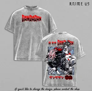 Dandadan Okarun Momo Ayase Turbo Granny Anime Vintage Washed Oversized Tee Supernatural Manga Streetwear