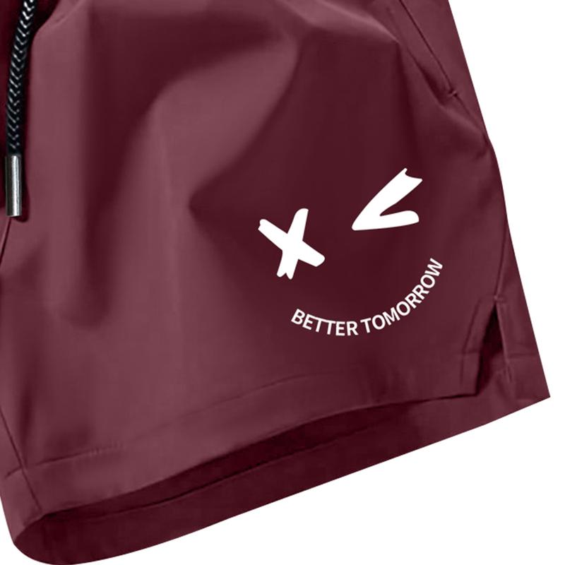 Men's shorts with drawstring waistband, made from lightweight polyester fabric, featuring pockets, perfect for beach or outdoor activities, everyday wear shorts | Drawstring Waist Shorts | Lightweight Shorts